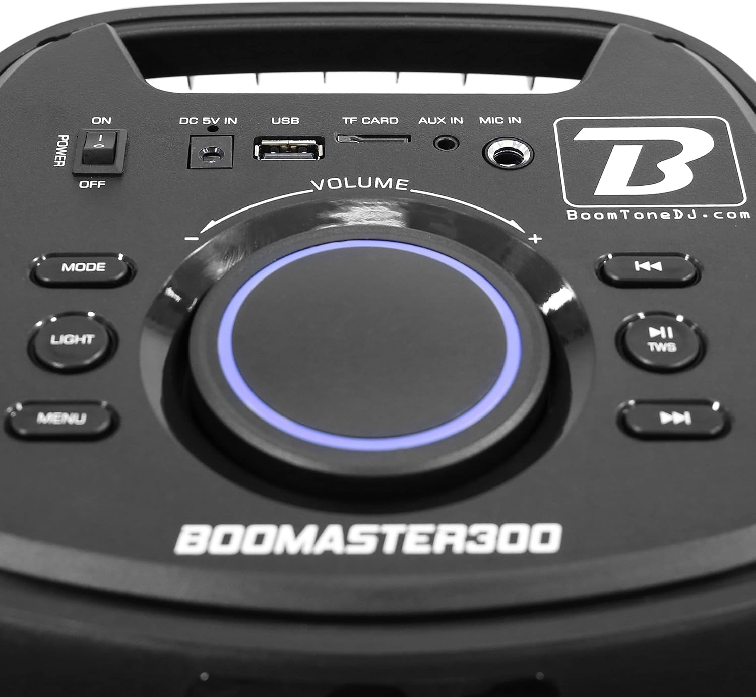 Boomtone DJ Boomaster 300 Enceinte Bluetooth Lumineuse LED Portable Puissante 250W, Enceinte Karaoke, Bluetooth Sans Fil, TWS, Rechargeable USB, Tuner, Lecteur Usb/Carte SD. Télécommande Fournie