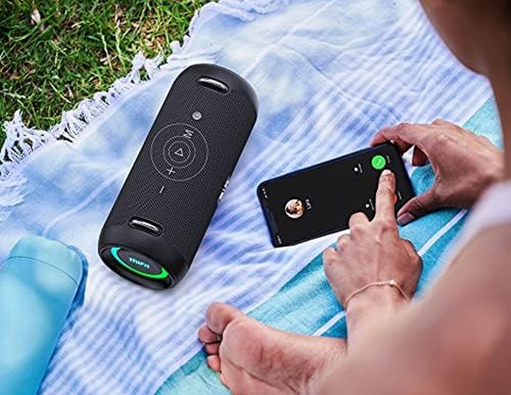 Enceinte A90 Haut-Parleur Bluetooth 60W Sans Fil IPX7 Étanche 30 Heures De Lecture Carte Micro SD Véritable Chargement Stéréo USB-C Sans Fil Avec Housse De Protection Et Dragonne Portable