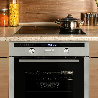 Cuisinière: Four Encastré 60Cm EB8013ED + 59Cm Plaque De Cuisson À Induction IH85900ED | Rôtisserie | Capteur De Température À Cœur | Grill | Air Chaud | Éléments Télescopiques D'Extraction |