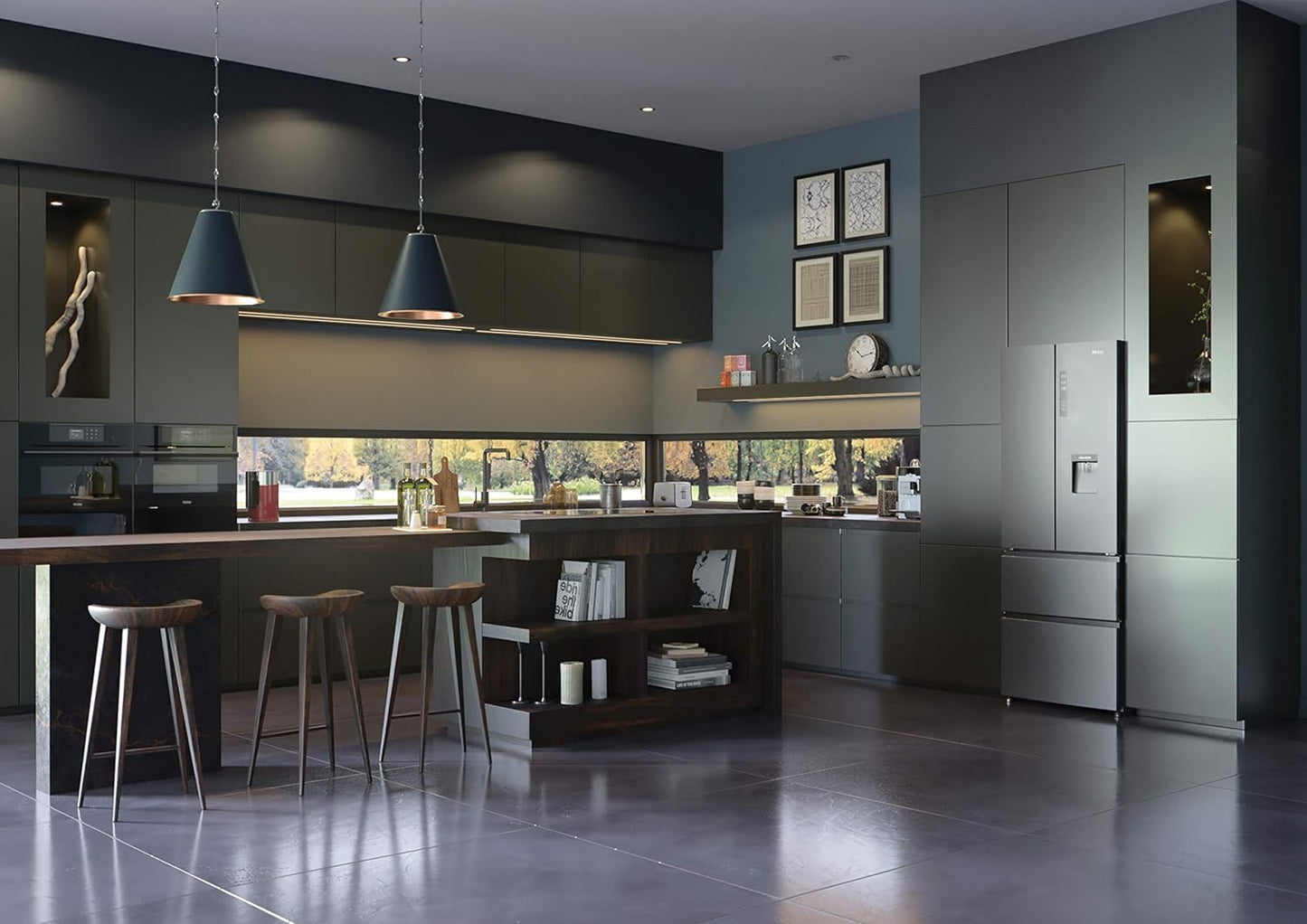 B3FE742CMJW Réfrigérateur Combiné FD 70 Série 5 - 458L (Réfrigérateur 307L + Congélateur 151L), Hauteur : 190 Cm, 296 Kwh/An, ABT, Myzone Pro, Humidity Zone, Distributeur Eau, Classe E