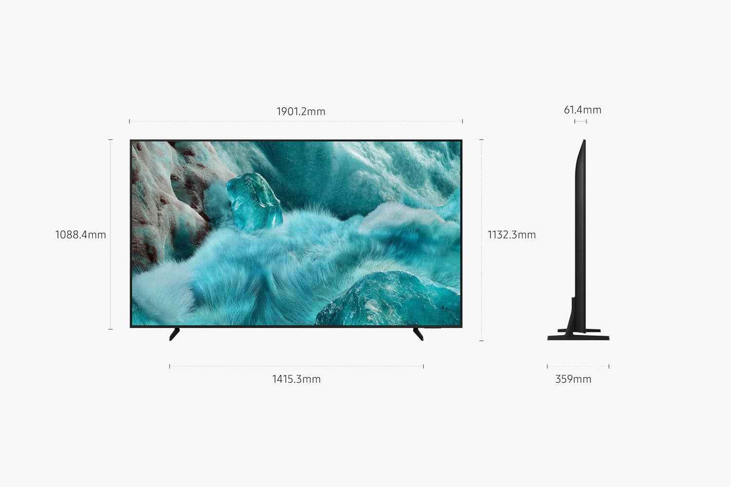 TV AI 85 Pouces QLED Q7FA 2025 4K Smart TV, Quantum Dots, Processeur Q4 AI Gen1, Wifi, Airplay, HDR, Q-Symphony, OTS Lite, Gaming Hub, Bixby, Application Opérateurs Intégrées