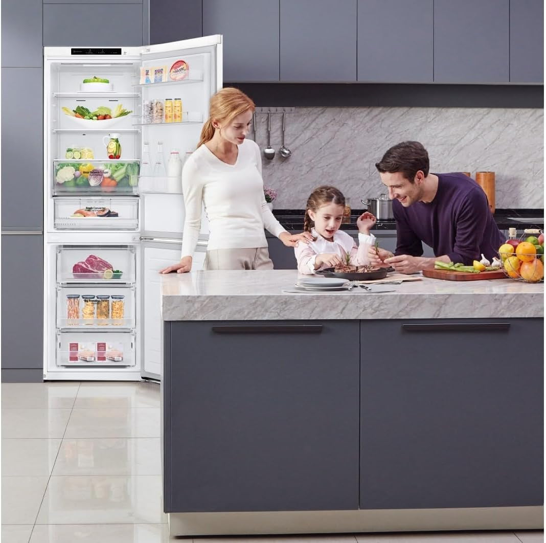 GBB61SWGCN1 Kühl-Gefrierkombination, 60Cm Breit, 341L, Nofrost, 0-Grad-Fach, Multi-Airflow, Schnellkühlen, Schnelefrieren, Weiß