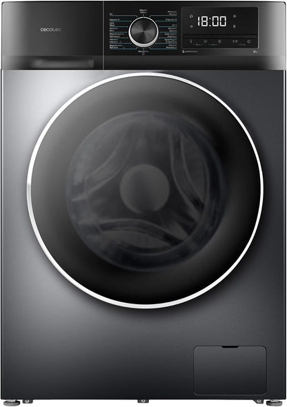 Lavadora 8 Kg Carga Frontal Bolero Dresscode 8500 Inverter Steel A. 1900 W, 1400 Rpm, Motor Inverter Plus, Bajo Consumo, 16 Programas, Steammax, Delay Start, Acero