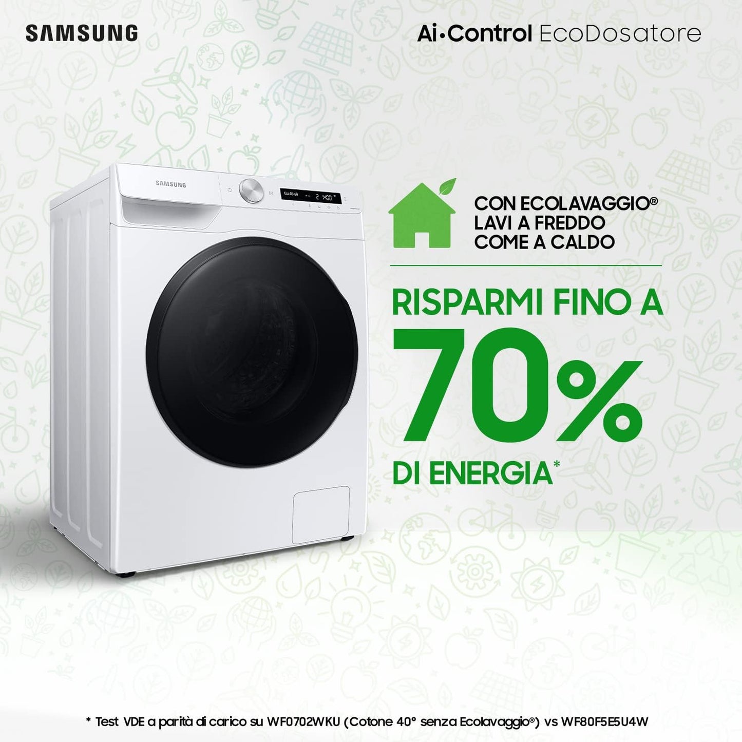 WD90T534DBW/S3 Lave-Linge Séchant - 9 Kg, 1400 Tr/Min, Blanc