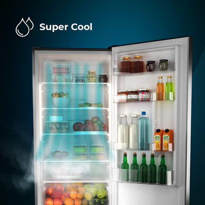 Frigorífico Combi 2 Puertas Bolero Coolmarket Combi 322 Inox D. 322 L, Altura 185 Y 60 Cm De Ancho, Bajo Consumo, Motor Inverter, Sistema Multi Air Flow, Total No Frost