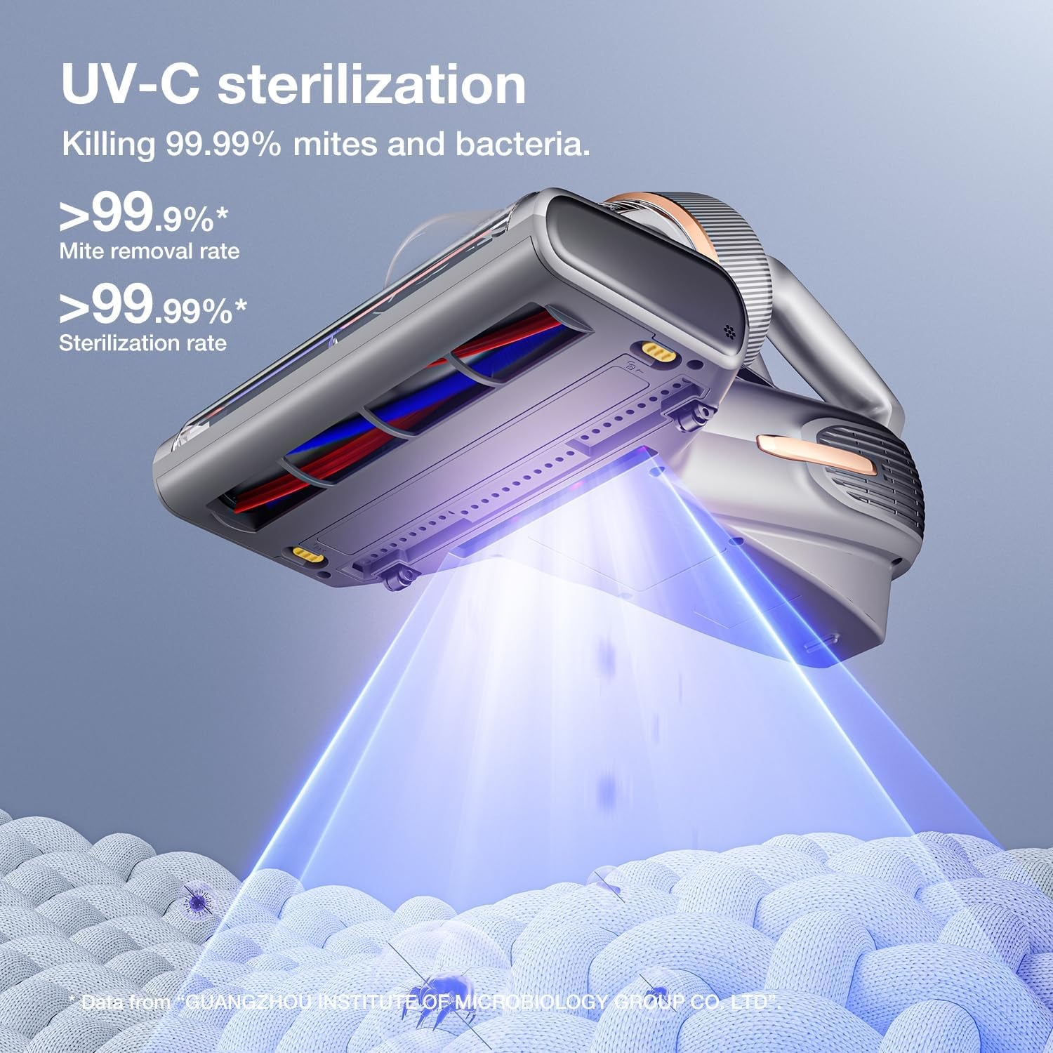 BX7 Pro Max Aspirateur Anti-Acariens 700W, Aspirateur De Lit Avec Lumière UV-C, 65 ℃ Et Chauffage Au Graphène, Capteur De Poussière, Fonction Ions Négatifs, Écran LED, Pour Matelas