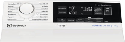 Perfectcare 700 Machine À Laver À Charge Par Le Haut, 6 Kg, EW7T363S, Classe B, Technologie Steamcare Et Sensicare, 890 X 400 X 600 Mm, Blanc
