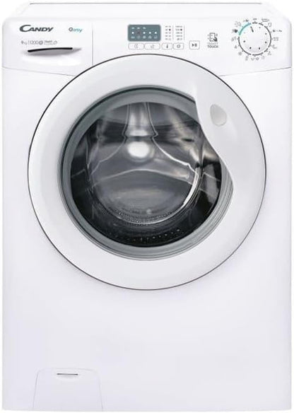 Lave-Linge Hublot CANDY EY 1291DE/1-S - Moteur Standard - 9 Kg - Connecté - 1200 Trs/Min - Blanc - Programmes Rapides