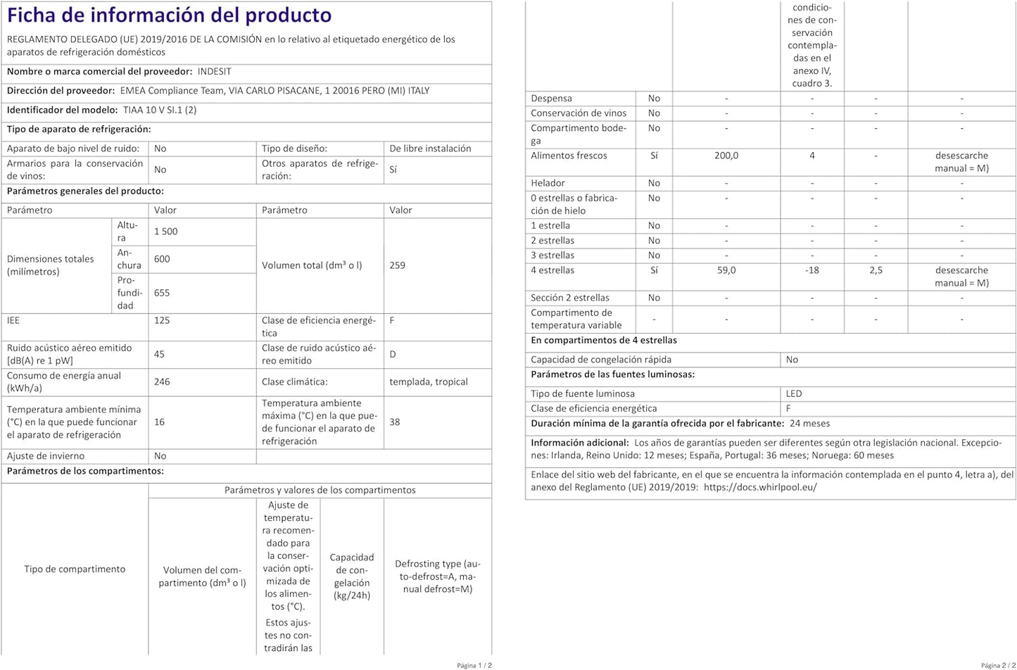 Indesit TIAA 10 V SI Autonome 251L A+ Acier Inoxydable - Réfrigérateurs-Congélateurs (251 L, N-ST, 2 Kg/24H, A+, Nouvelle Zone Compartiment, Acier Inoxydable)