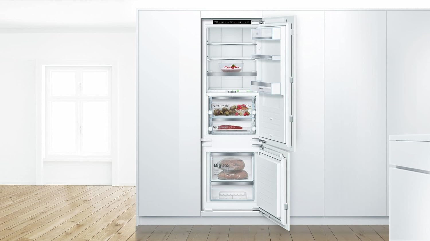 - KIF87PFE0 Séries 8 - Réfrigérateur Avec Congélateur - 177,5 X 56 Cm - Réfrigérateur (176 L) + Congélateur (62 L) - Charnière Plate - Vitafresh Pro - Lowfrost - Fabriqué En Allemagne