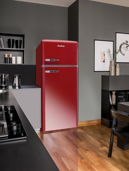 Amica KGC15630R Réfrigérateur-Congélateur Autoportante 213 L E Rouge