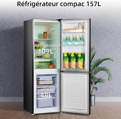 Réfrigérateur Congélateur Bas FBM157L42 157L (109+48), Largeur 47Cm, Low Frost, 39 Db, Portes Réversibles, 12 Ans De Garantie Sur Le Compresseur