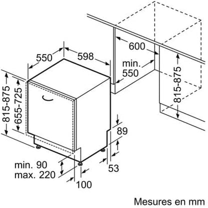 Lave Vaisselle Tout Integrable 60 Cm SN65ZX54CE IQ500 Zeolith