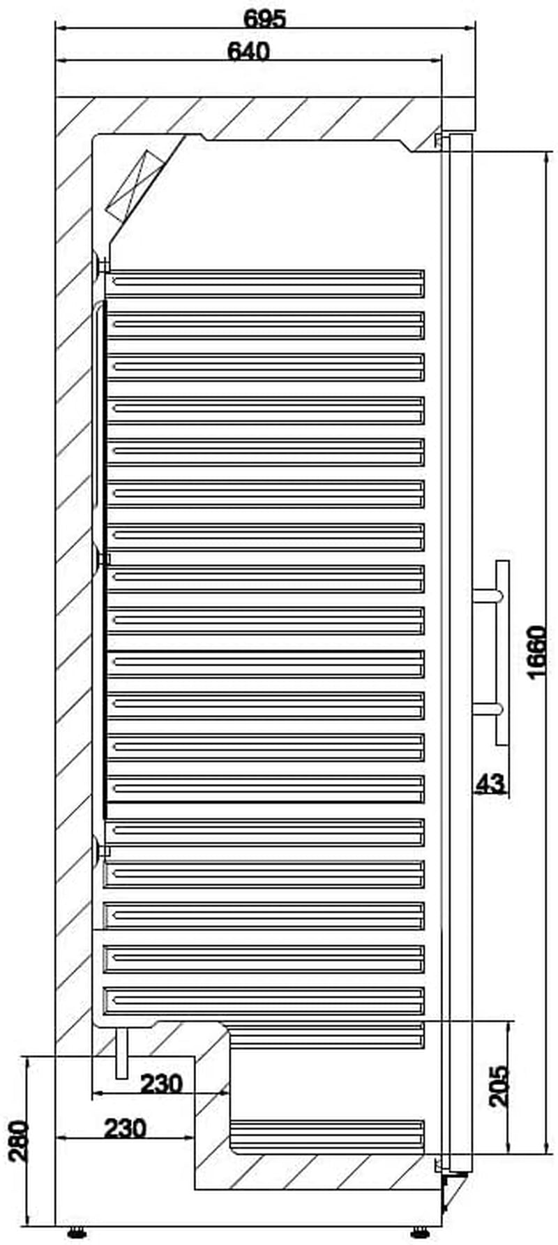 Armoire Réfrigérée Positive 570 L - Porte Vitrée - Combisteel - R600Ablanc Acier Peint1 Portevitrée