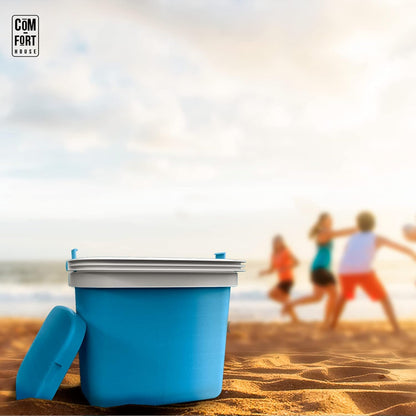 - Réfrigérateur Portable Avec Poignée Rigide - Porte-Nourriture Pour Camping, Plage, Camping - Réfrigérateur Bleu Ciel - Capacité 25L