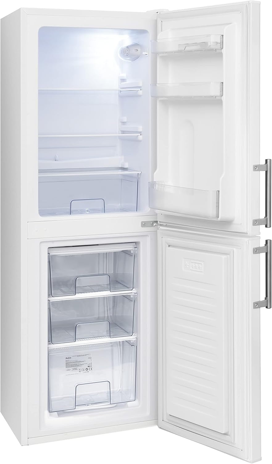 Amica KGC 384 110W Réfrigérateur-Congélateur - 55 Largeurs, Blanc, Classe D'Efficacité Énergétique C