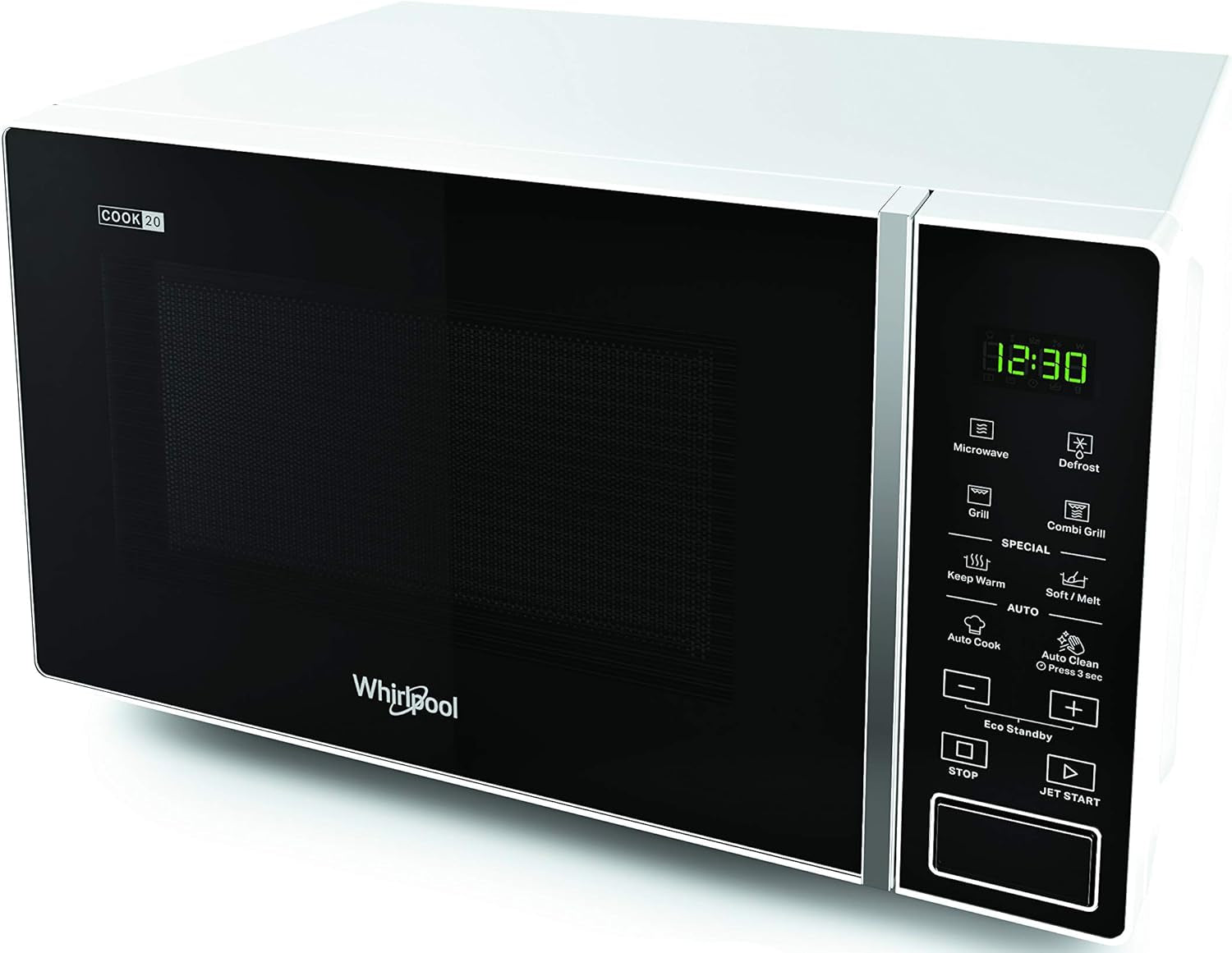 Whirlpool MWP 203 W Four À Micro-Ondes + Grill, 20 Litres, Blanc, Avec Grille Haute