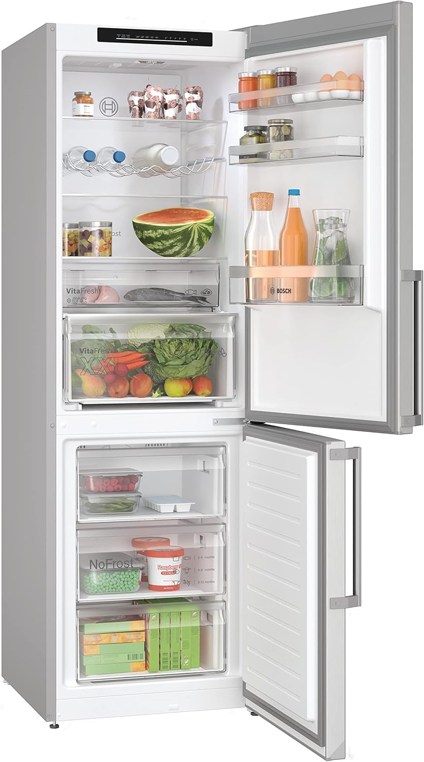 KGN36VLDT Série 4 Réfrigérateur Combiné Pose-Libre - 321 L - 186 X 60 (H X L) - Inox