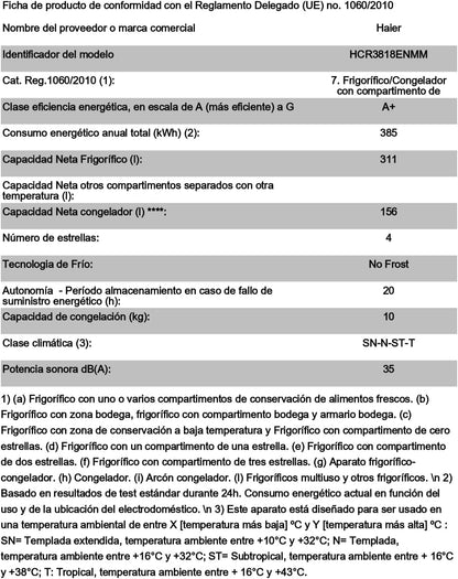 Réfrigérateur 4 Portes HCR3818ENMM