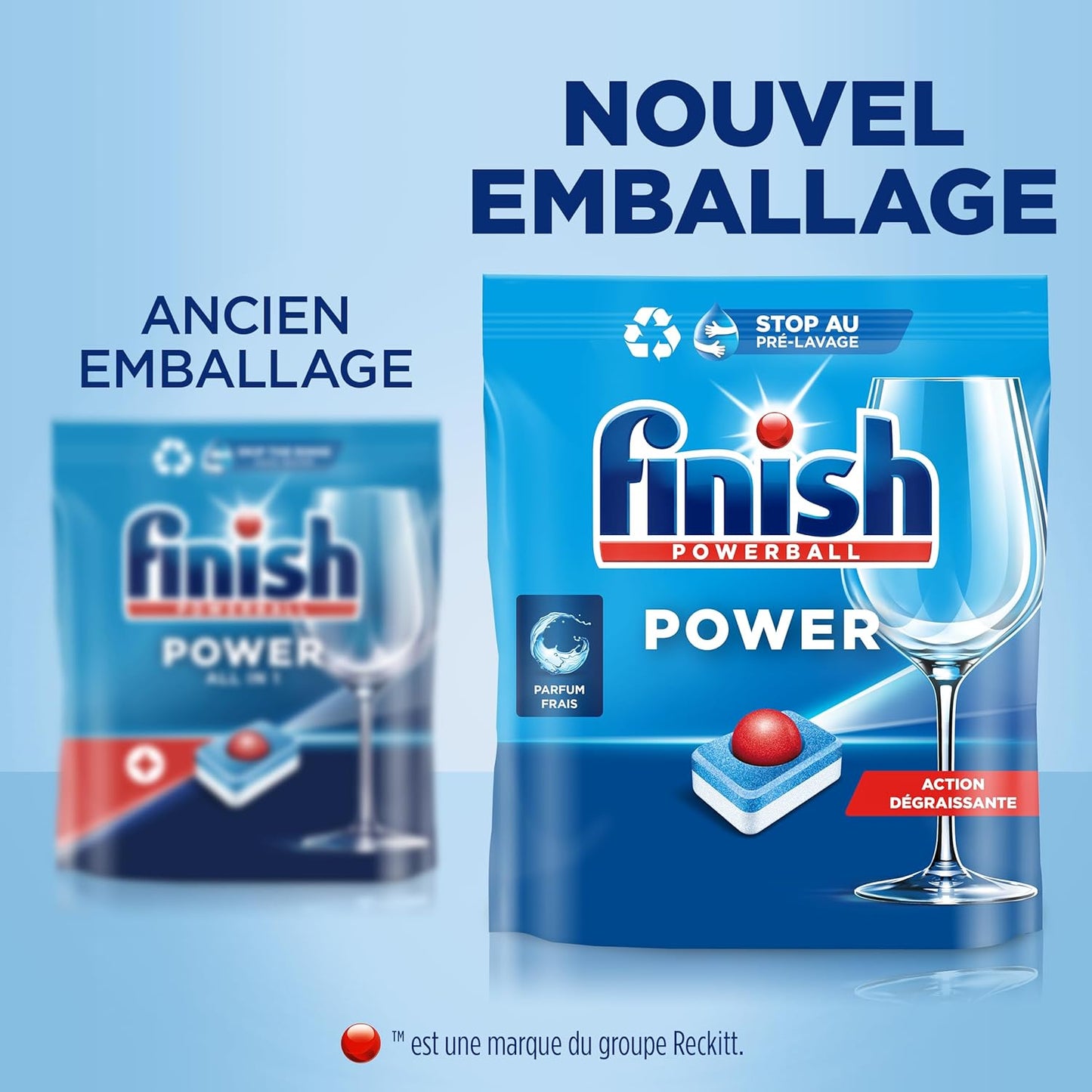 Pastilles Lave-Vaisselle Powerball Comprimé Sans Parfum All in One Max - 100 Tablettes Lave-Vaisselle