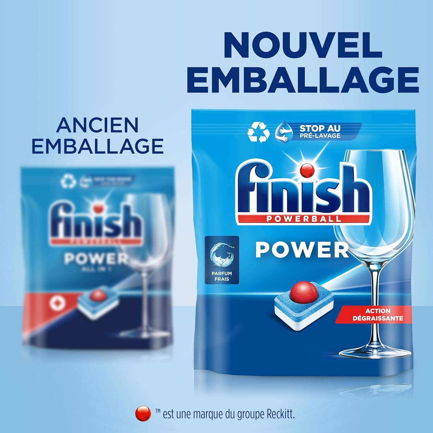 Pastilles Lave-Vaisselle Powerball Comprimé Sans Parfum All in One Max - 100 Tablettes Lave-Vaisselle