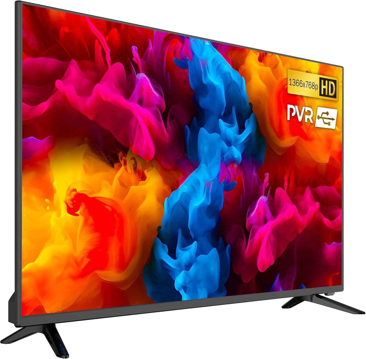 Slimtv 32", Téléviseur Slimtv, HD, HDMI, Dolby Audio, 81,3 Cm (32 Pouces), 1366 X 768 Pixels, LED, DVB-C, DVB-T, Noir