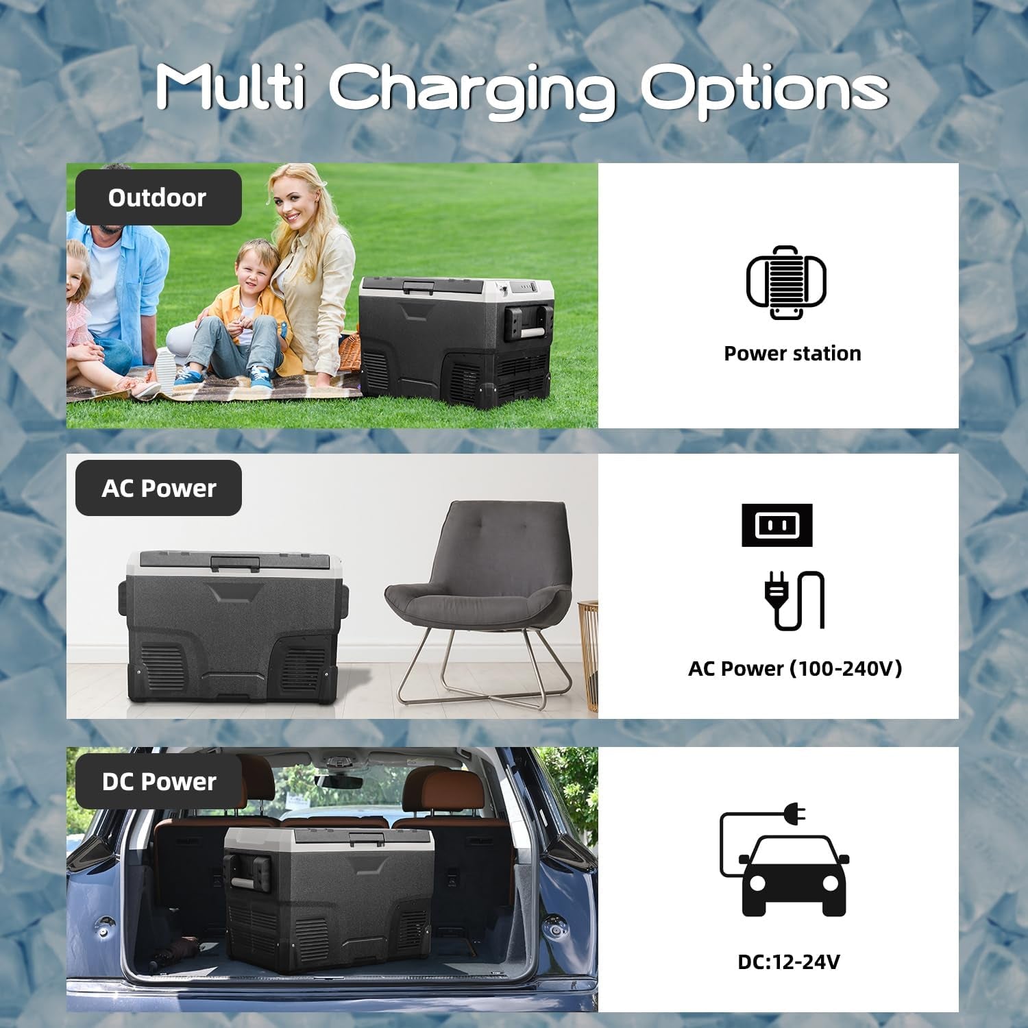 IR42 39,7L Réfrigérateur De Voiture Portable Congélateur Et Réfrigérateur, Glaciere Électrique À Compression Pour Maison, Dortoir, Camping (Gris)