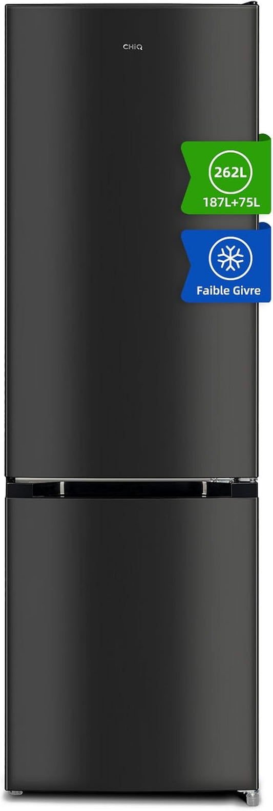 Réfrigérateur Congélateur Bas FBM260L 262L (187+75), Low Frost, Acier Inoxydable, Portes Réversibles, 39 Db, 12 Ans De Garantie Sur Le Compresseur