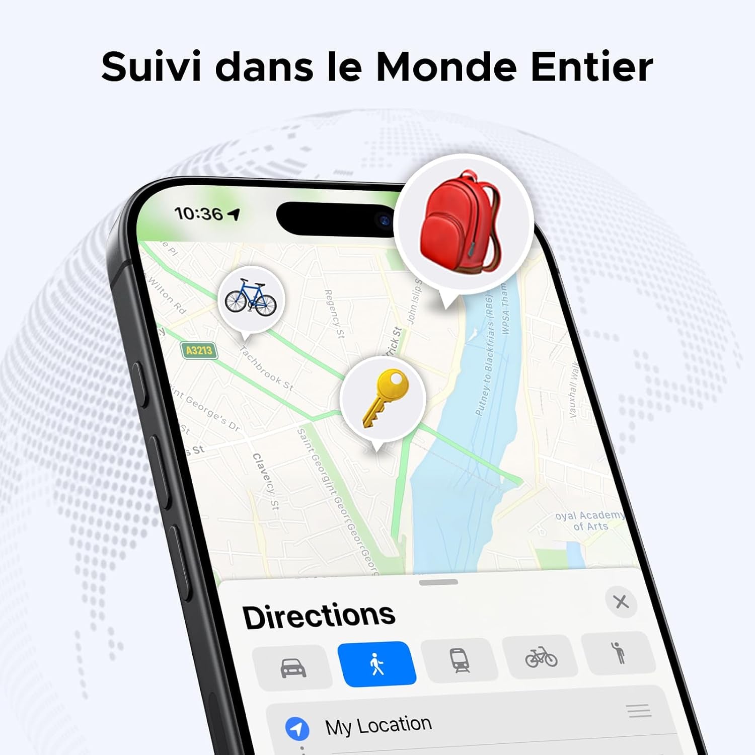 Finetrack Finder Tag Traceur Ios Uniquement Lot De 4 | 2 Ans Batterie, Localisateur D'Objets Bluetooth, Pour Clés Valises Portefeuilles Wallet Bagages Sacs