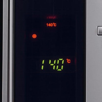 Four À Micro-Ondes 30 L, 2 500 W, Avec Fonction Gril Et Chaleur Tournante, Avec 5 Niveaux De Puissance, 10 Programmes Automatiques, Inox/Noir, MW 7775