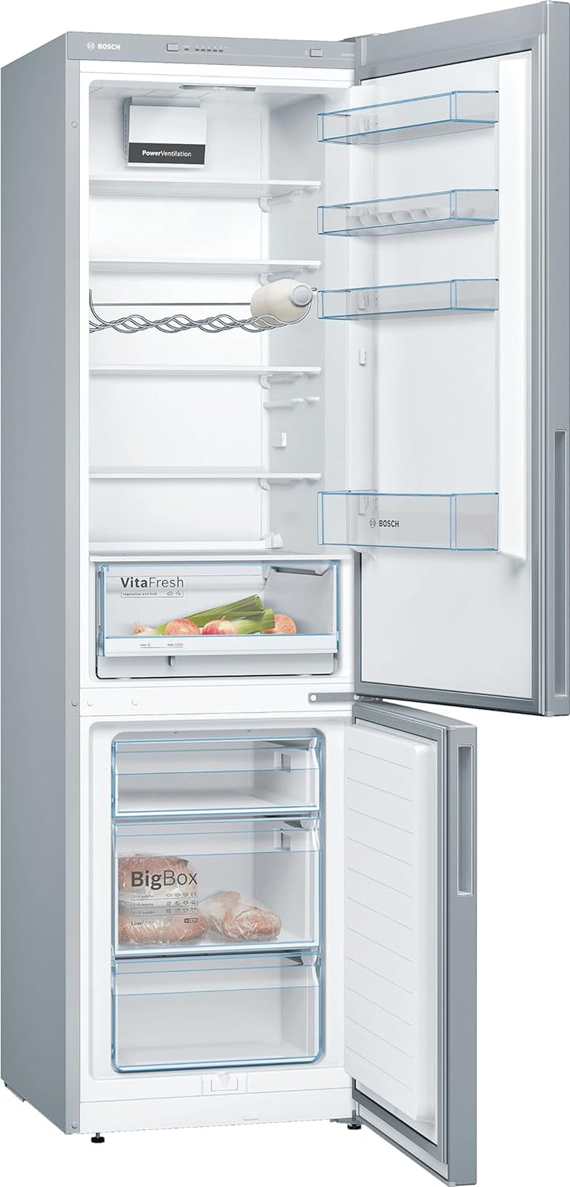 KGV39VLEAS - Série 4 -Réfrigérateur Combiné Pose-Libre - 201 X 60 Cm - Inox
