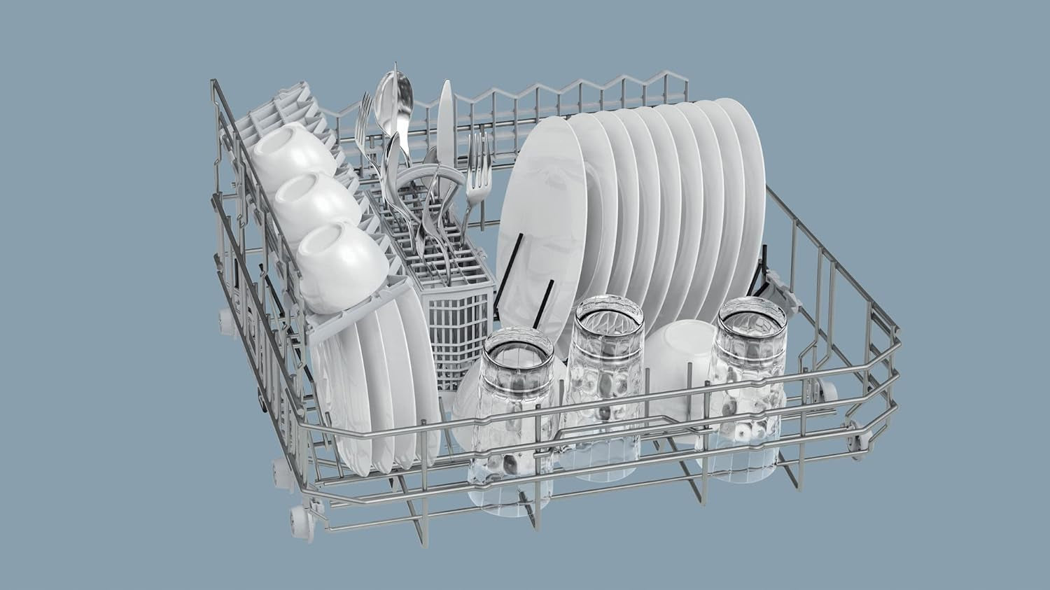- SKE52M75EU - Série 6 - Lave-Vaisselle Modulaire - 60 Cm De Large - Protection Aquastop Contre Les Dommages Des Eaux - Système Hydraulique Activewater - Distribution Ciblée De L'Eau - Moteur