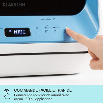Mini Lave Vaisselle De 2 Couvert, Silencieux, 7 Programmes De Lavage, Petit Lave-Vaisselle De Table Compact, Portable, Facile À Installer Pour Maison, Bureau