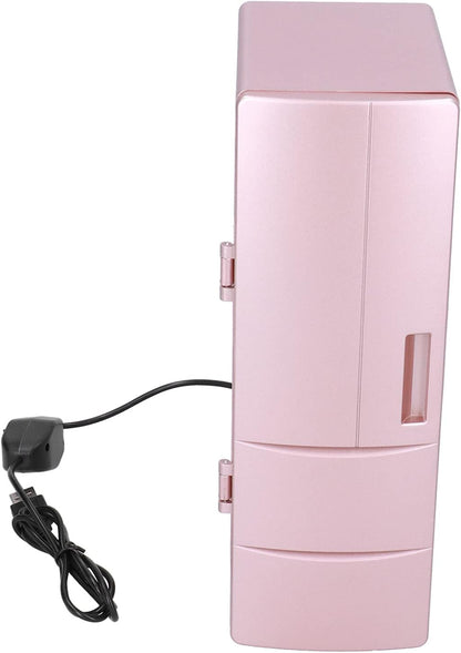 Mini Réfrigérateur Petit USB Cosmétiques Portable or Rose Réfrigéré Mini Réfrigérateur Refroidisseur Réfrigérateur Miniature Maison Mini Réfrigérateur
