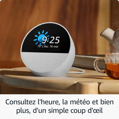 Echo Spot (Nouvelle Génération) | Réveil Connecté Avec Un Son De Qualité | Noir, Avec Accès Anticipé À Alexa+