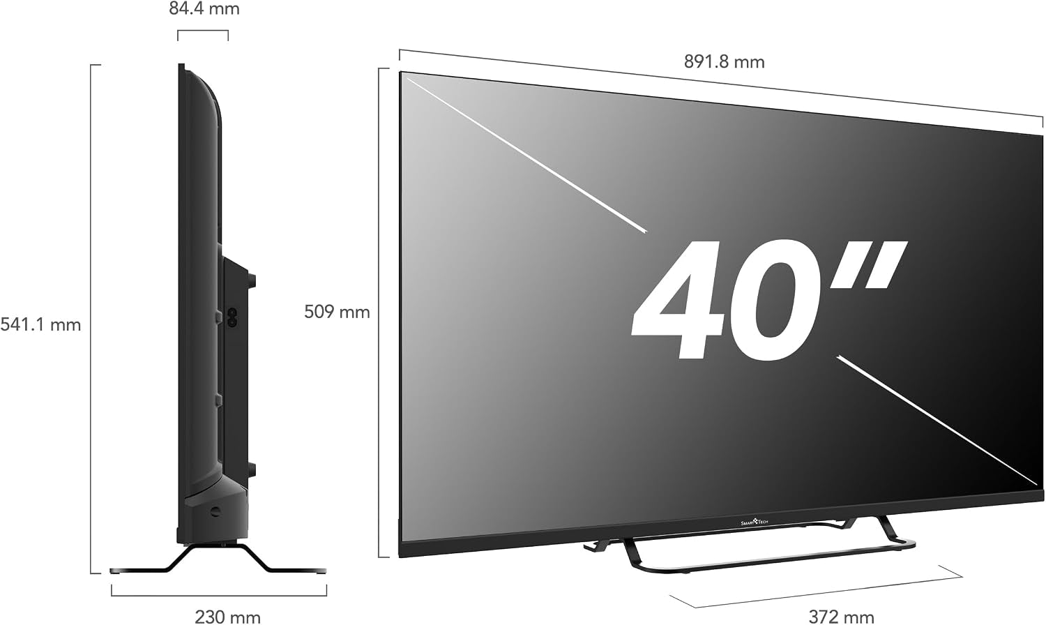 TV LED FHD 40' (101 Cm) 40FV02V Smart TV VIDAA - Molotov, Netflix, Prime Video, Disney+, Youtube, Plex 3Xhdmi - 2Xusb - Mode Hotel-