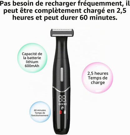 Rasoir Électrique Homme Multifonction,Rasoir Imperméable 4 En 1,Tondeuse Barbe,Tondeuse Nez,Tondeuse À Sourcils,En Acier Inoxydable,Usb Recharger (Noir)