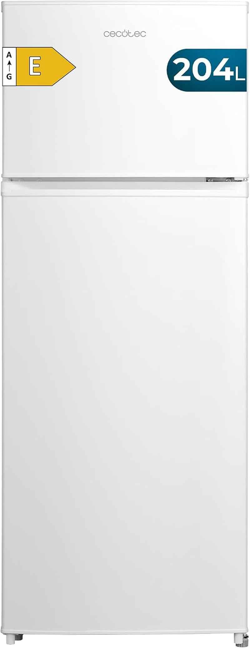 Réfrigérateur Combiné Bolero Coolmarket 2D 204 White E, 204L, 143 Cm De Hauteur, 55 Cm De Largeur, Classe E, Silencieux, Éclairage LED, Compresseur Inverter Plus, Technologie Cyclique, Blanc