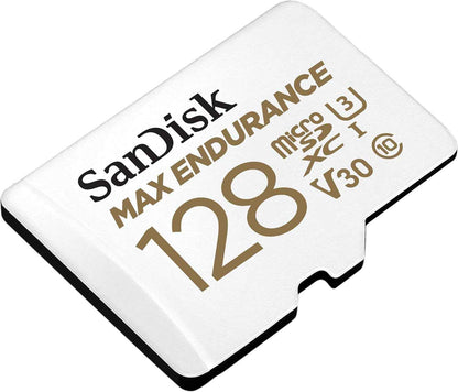 MAX ENDURANCE Video Monitoring for Dashcams & Home Monitoring 128 GB Microsdxc Memory Card + SD Adaptor 60,000 Hours Endurance