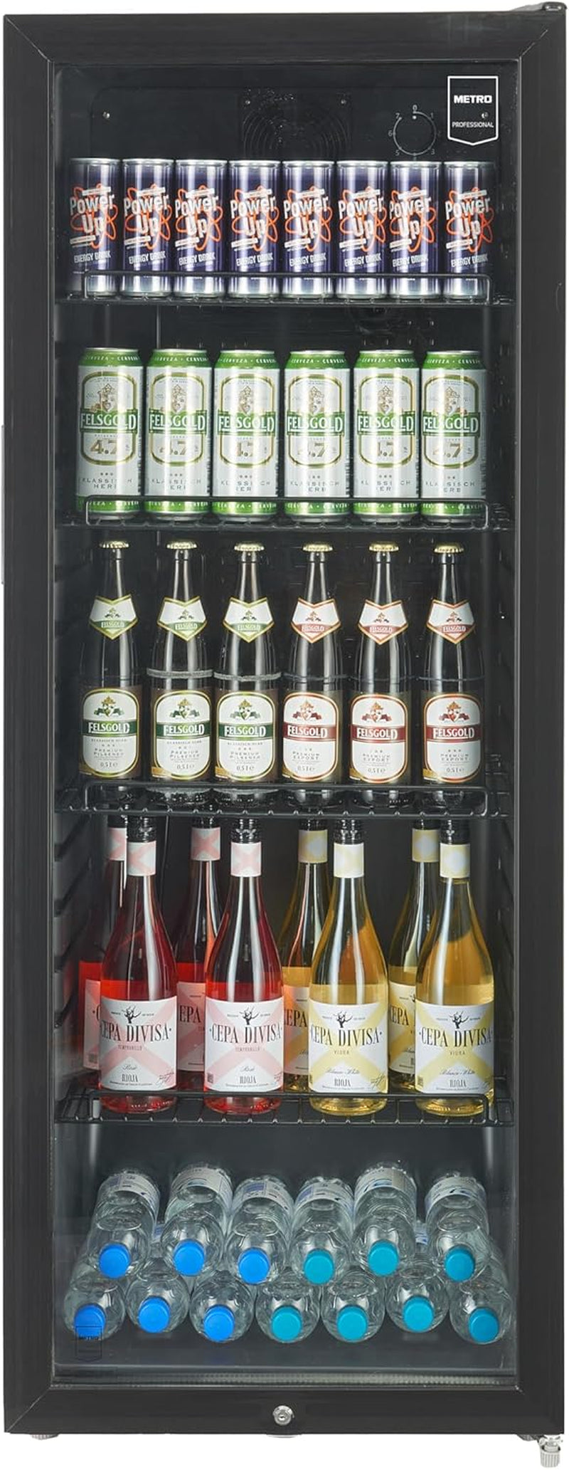 METRO Professional Réfrigérateur À Boissons GSC4240B, 237 L, Refroidissement Statique, 110 W, Noir, Bar, Restauration
