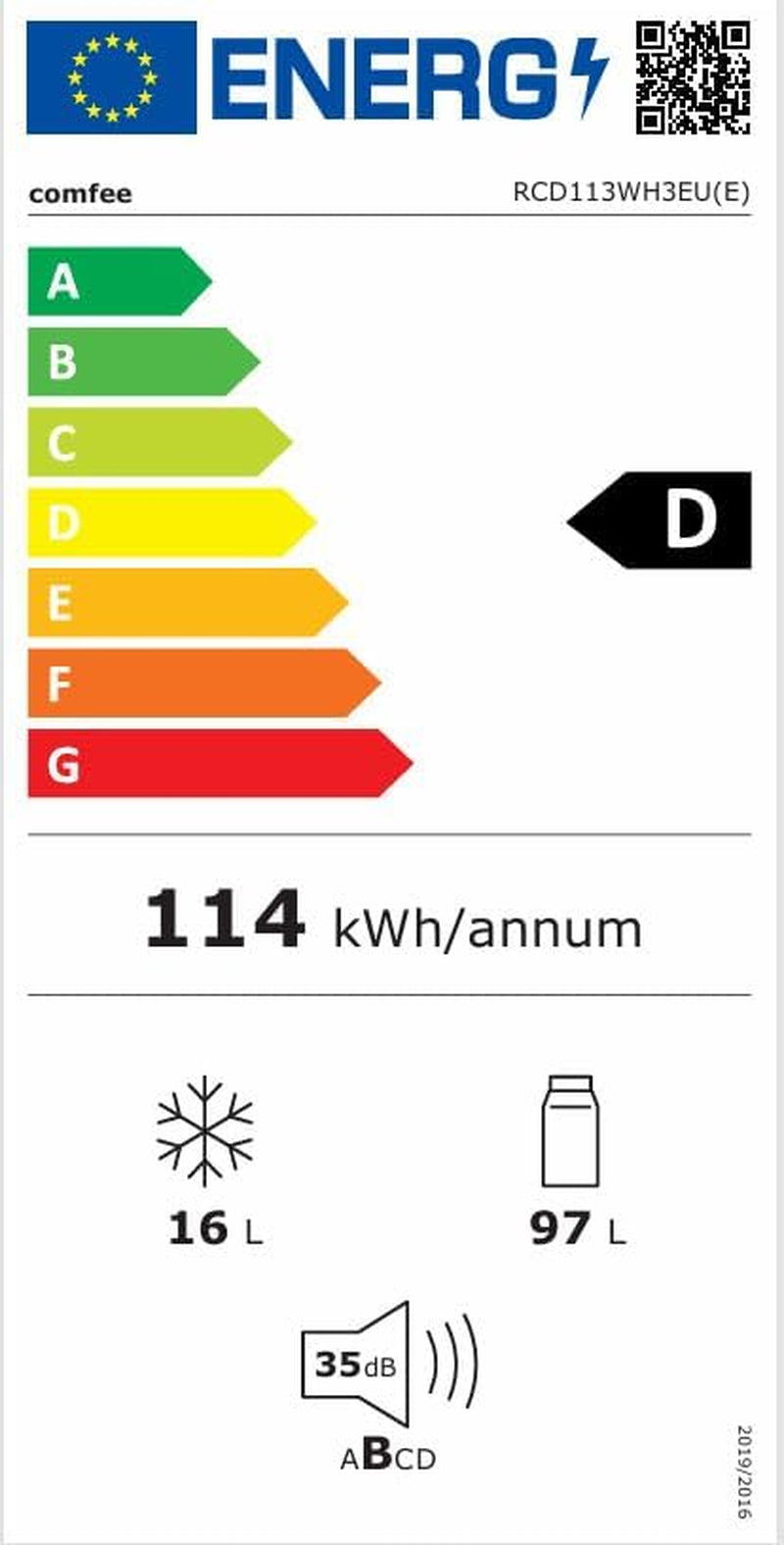 113L Petit Frigo, Réfrigérateur Congelateur Avec Tiroir, Blanc | Combiné Compact, Inverter 35Db, Congélateur 4 Étoiles, Parfait Pour Studio, Chambre Ou Bureau