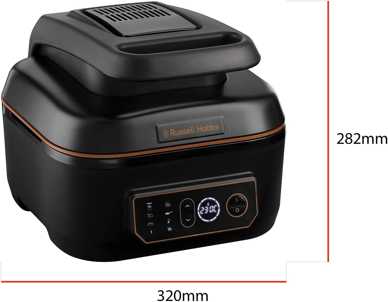 Air Fryer XL 5,5L [Multicuiseur: Frit, Cuit, Rôti, Grille] Friteuse Sans Huile & Gril (7 Programmes, Convient Au Lave-Vaiselle, Contrôle Température, 260°) Satisfry 26520-56