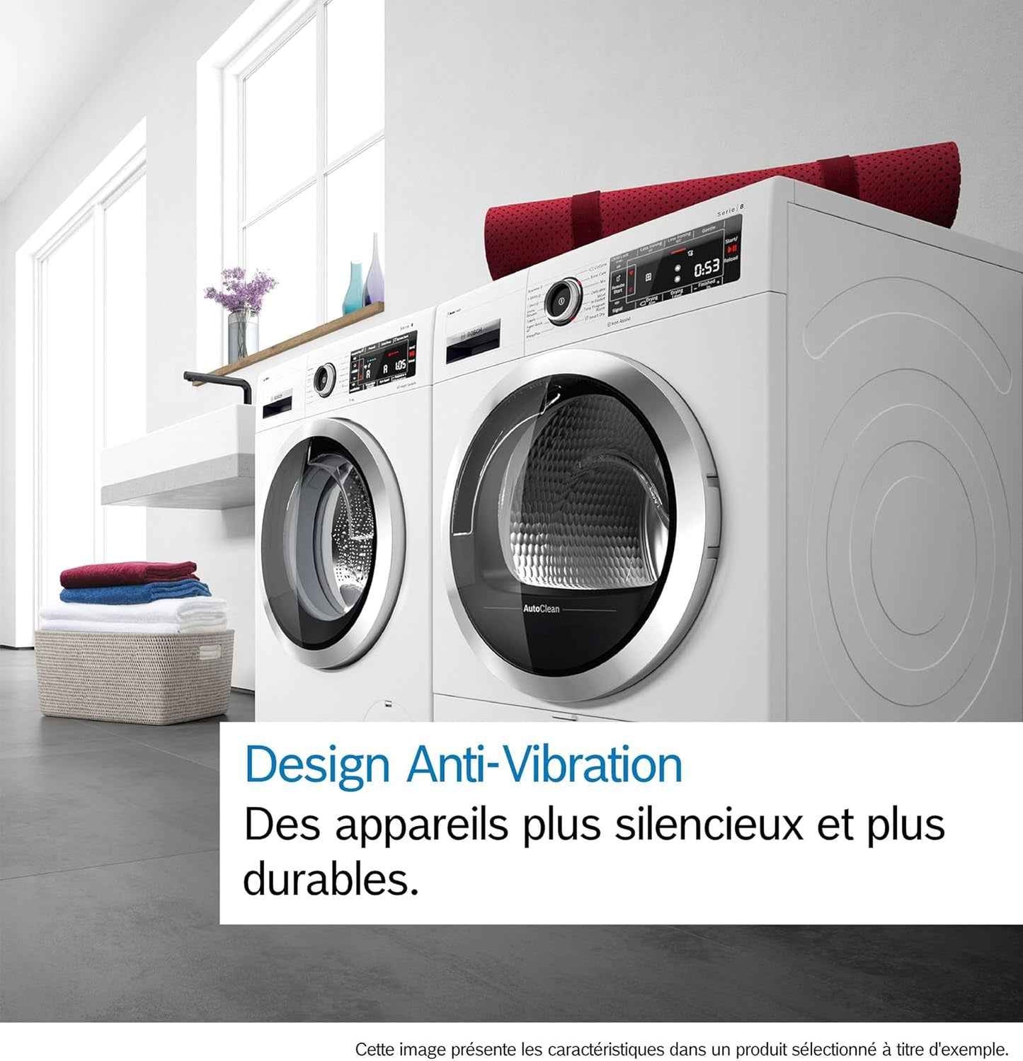 Bosch WQG133DTFR, Série 6, Sèche Linge, Pompe À Chaleur, 8 Kg, Blanc