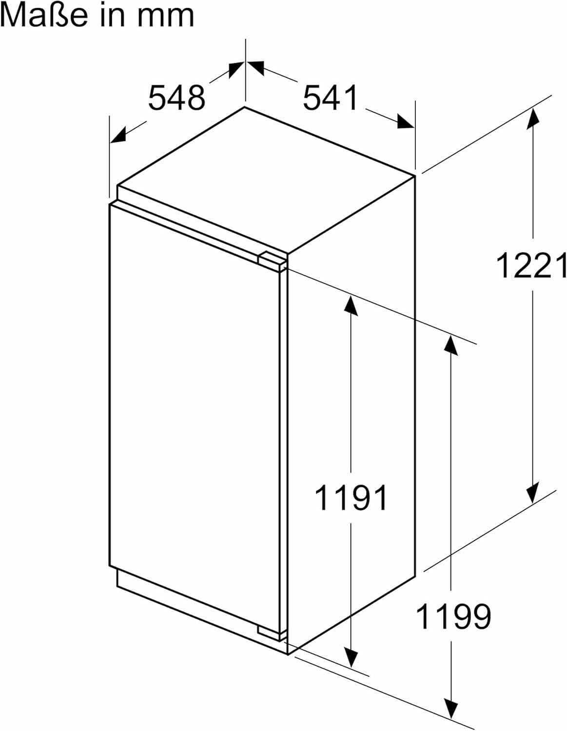 Réfrigérateur Encastrable 1 Porte KI41RVFE0, IQ300, 204 Litres, Niche 122.5 Cm