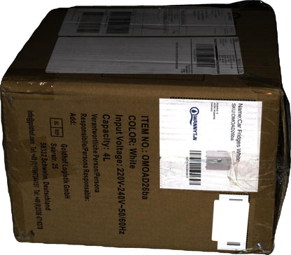 Mini Frigo Portable 4L, Mini Réfrigérateur Cosmétique, Mini Glacière Électrique, Fonction Froid/Chaud, Avec Câble AC 220V/ DC 12V Pour Voiture, Bureau, Chambre (Blanc)