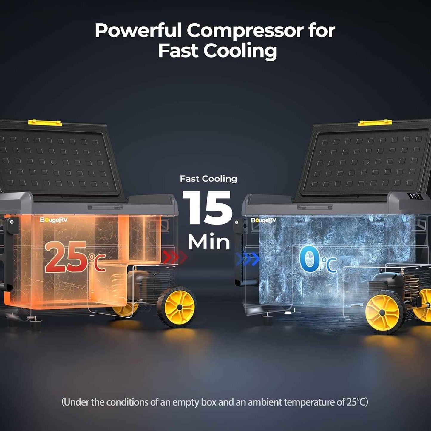 CRS 50L Glacière À Compresseur Avec Roues Poignée Étanchéité IPX4 Congélateur Réfrigérateur À Compression 12/24V 220V Pour Voiture Camping Voyage Bateau Contrôle APP -20℃~20°C
