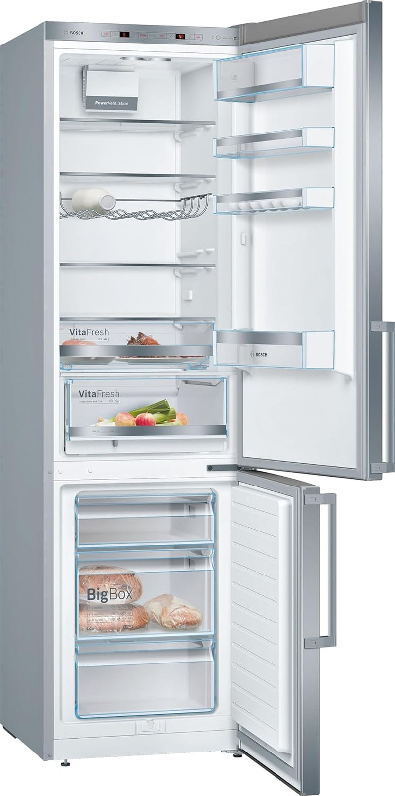 KGE398IBP - Série 6, Réfrigérateur Combiné Pose-Libre, 201 X 60 Cm, Inox anti Trace De Doigts