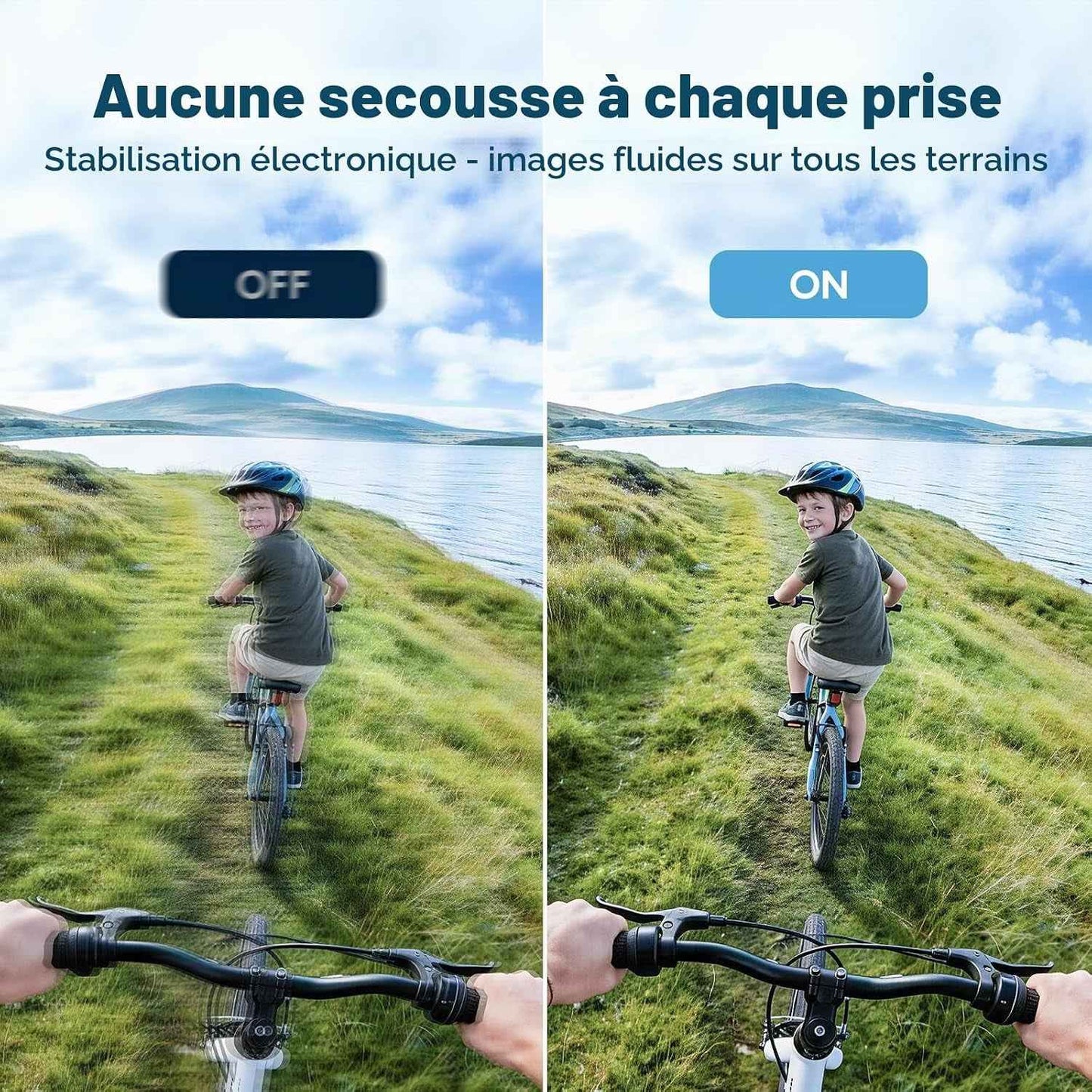 EK7000 Caméra Sport 4K 20MP Wifi Avec Carte Mémoire Microsdxc 64 Go | Action Camera 4K Étanche Jusqu'À 40M, Stabilisation EIS, Grand Angle 170°, Télécommande 2.4G, Carte 64 Go, Kit D'Accessoires