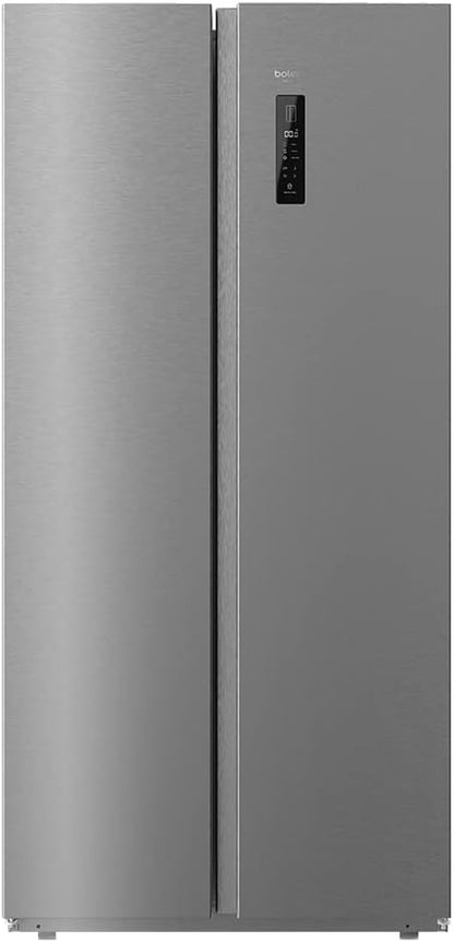 Réfrigérateur Américain 2 Portes Bolero Coolmarket SBS 430 Dark. 430 L, Hauteur 176 Cm, Faible Consommation, Contrôle De L'Affichage