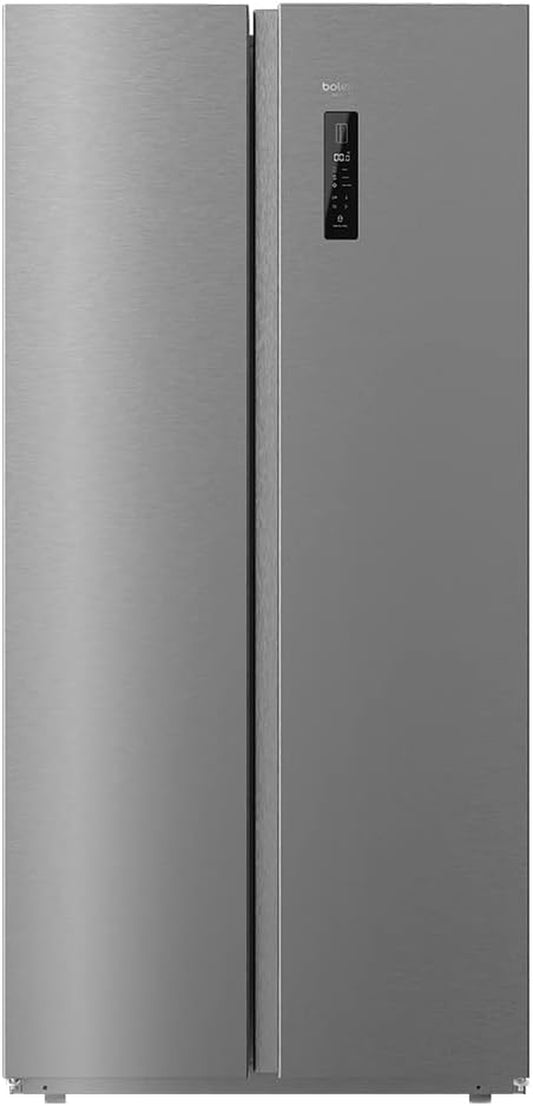 Réfrigérateur Américain 2 Portes Bolero Coolmarket SBS 430 Dark. 430 L, Hauteur 176 Cm, Faible Consommation, Contrôle De L'Affichage